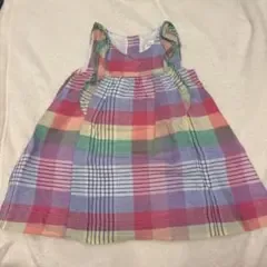 baby GAP チェック柄 フリルワンピース 18-24ヶ月