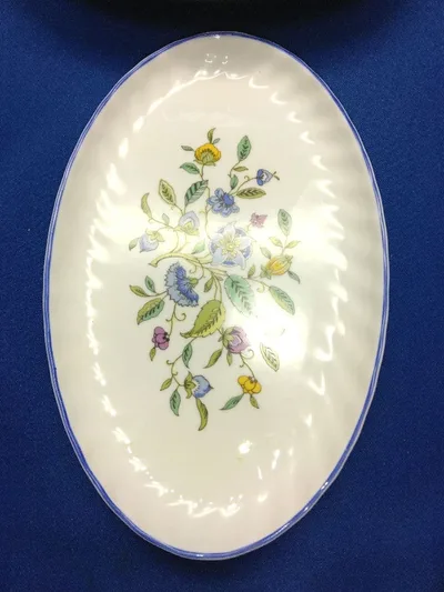 MINTON HADDON HALL BLUE プレート 楕円形 ブルー