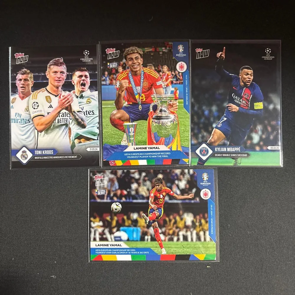 Topps Now サッカーカード 4枚セット ヤマル エムバペ トニ・クロース