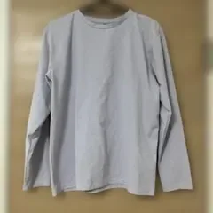 長袖カットソー パープル 無地 シンプル