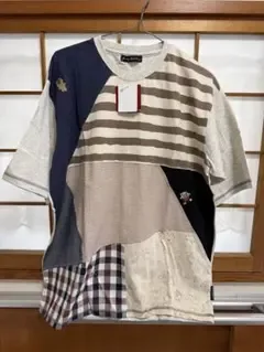 新品、未開封❣️ ドラッグストアーズ パッチワーク半袖Tシャツ オートミール F