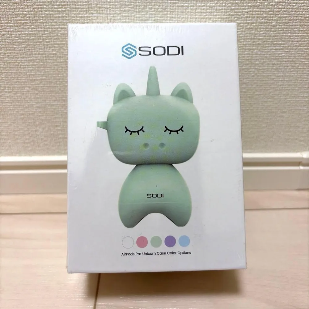SODI AirPods Pro ケース ユニコーン グリーン系 イヤホンケース