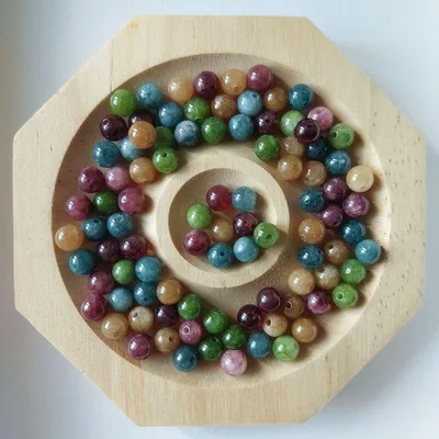 天然石 トルマリン ビーズ 6.5mm