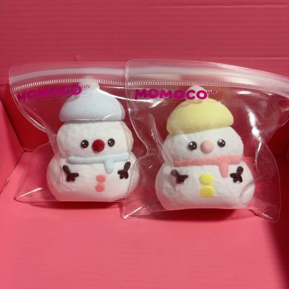 momocoluv スクイーズ 粉付き 雪だるまセット
