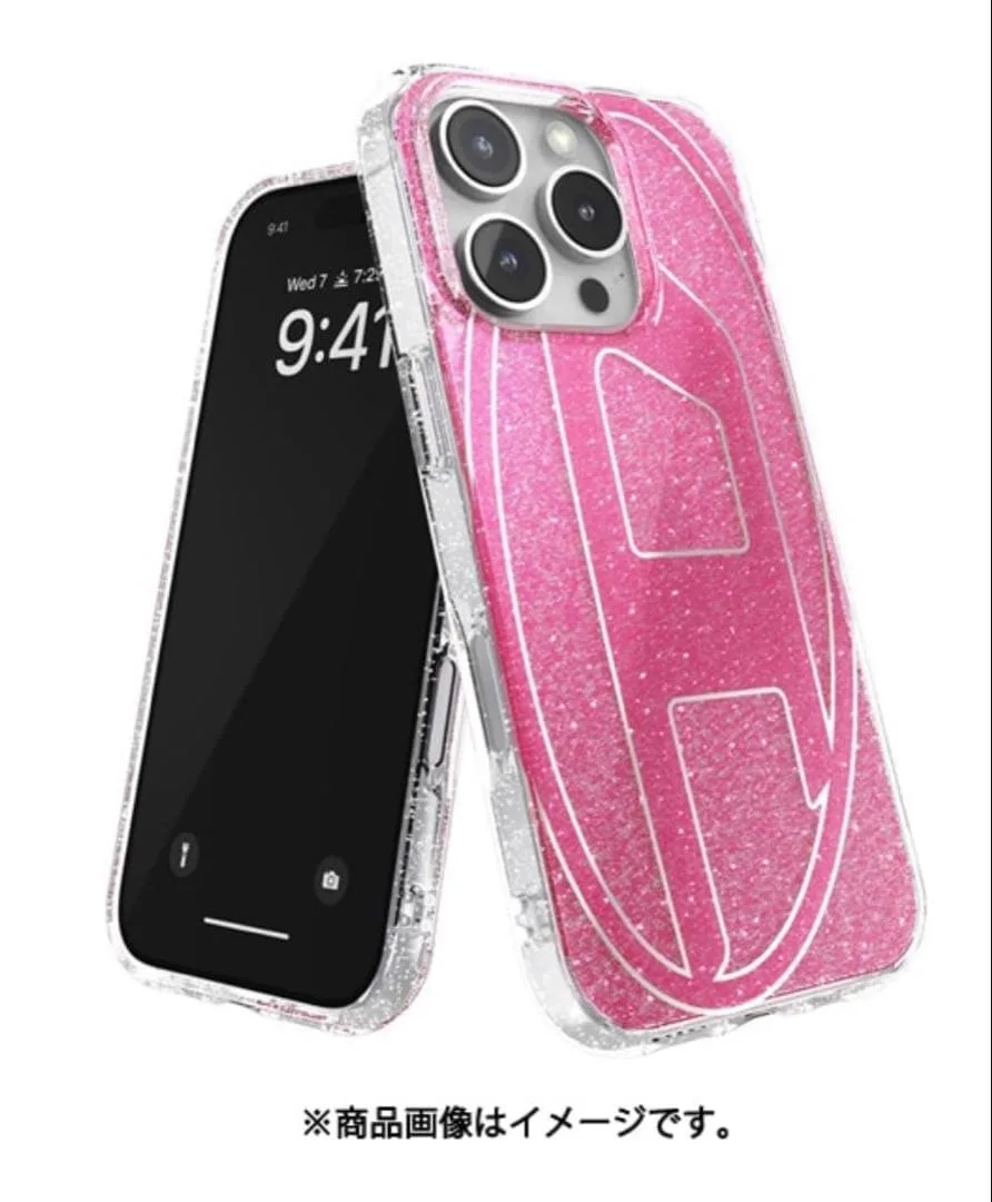 DIESEL iPhone16Pro用 Oval D Glitter Case