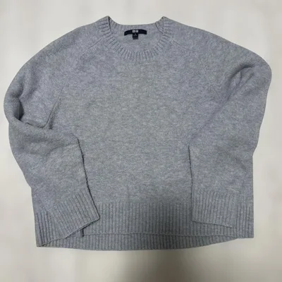 UNIQLO ユニクロ 長袖 ニット グレー M