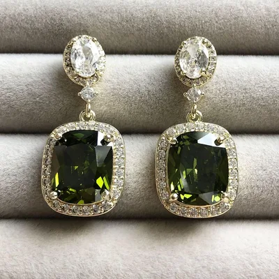 【新品】 大粒 ピアス グリーン ゴールド ジルコニア 高級感 上品 レディース