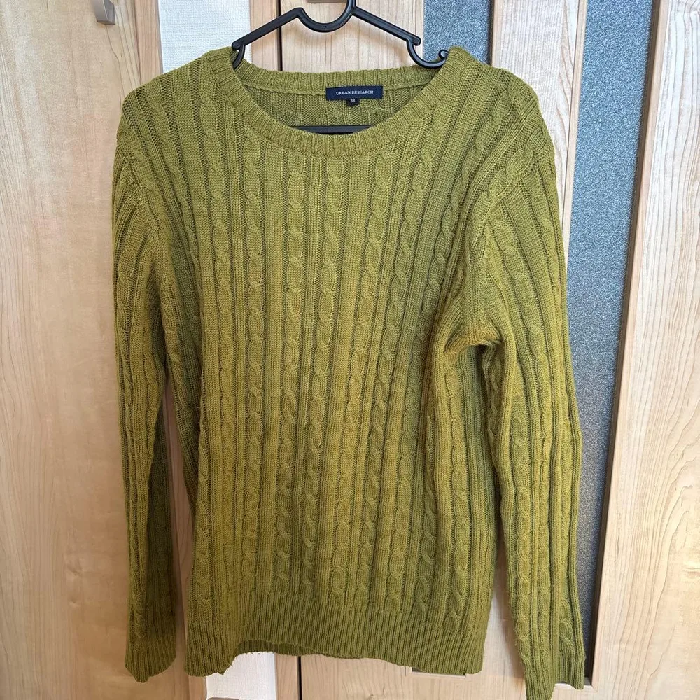 URBAN RESEARCH ケーブルニット 長袖 グリーン 38