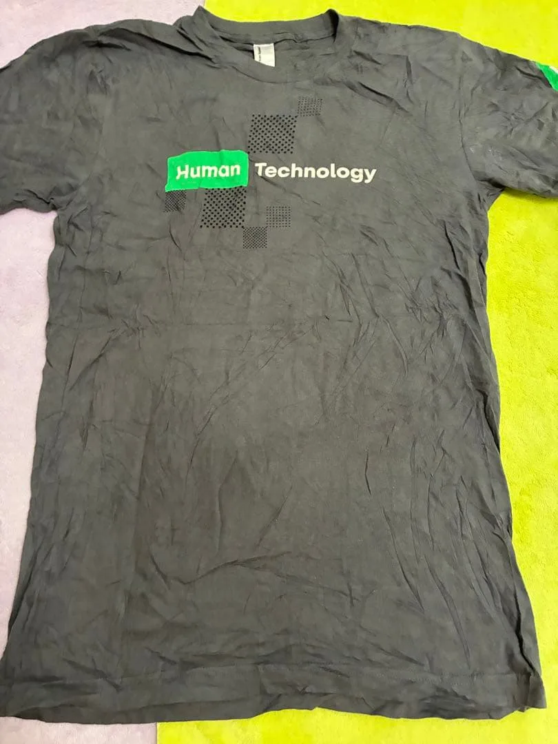 【アメアパ/ギルダン】Human Technology ロゴ Tシャツ US古着