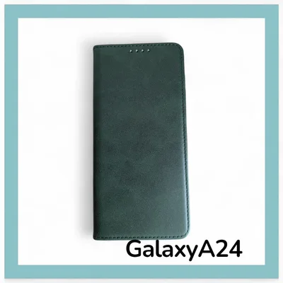 Galaxy A24 5G 手帳型ケース レトログリーン カードポケット付