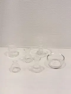 ミニチュア ガラス 花瓶 花器 ボウル 6点セット