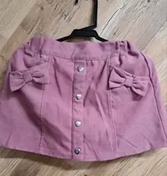 リボン付きピンクスカート ショートパンツ付き