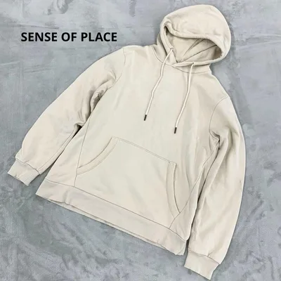 SENSE OF PLACE フード付きパーカー クリーム色 サイズL