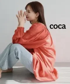 055 coca ビッグガーゼシャツ レッド