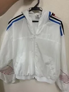 adidas オリジナル ウィンドブレーカー ホワイト シャカシャカ