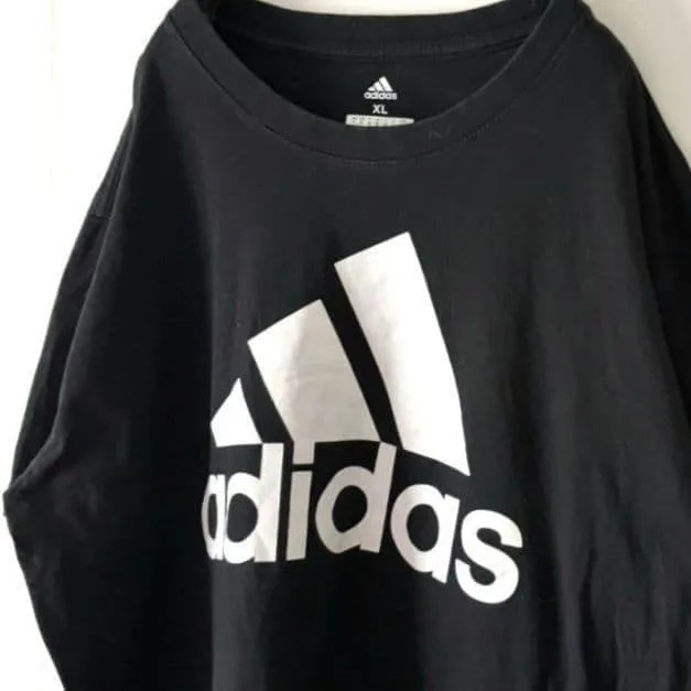 アディダスゴルフ adidas ロゴ Tシャツ XL ブラック 黒 古着