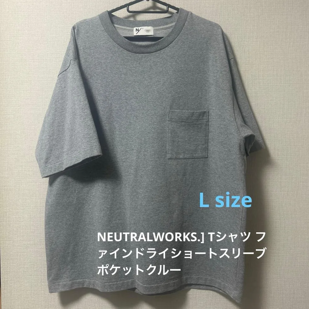 N/ ポケット付きTシャツ グレー LARGE