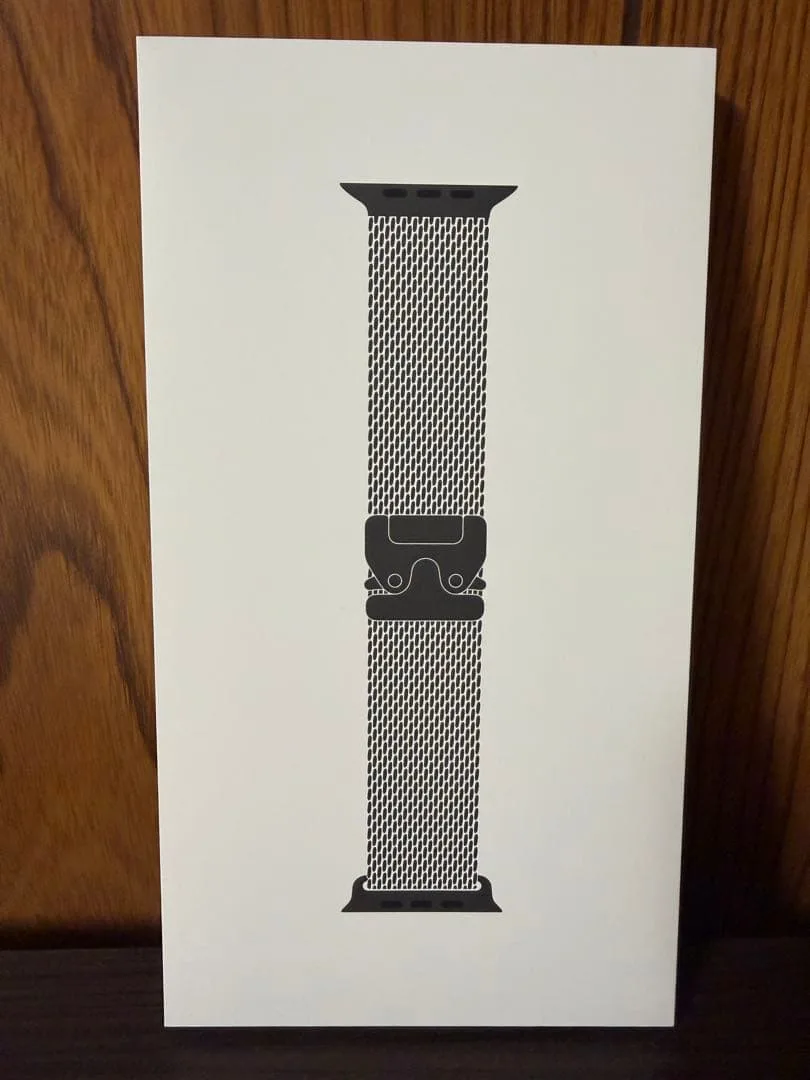 Applewatch49mmケース用ブラックチタニウムミラネーゼループ - S