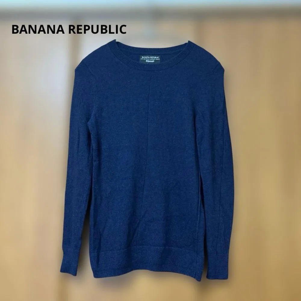 BANANA REPUBLIC ニット セーター カシミヤ混 ネイビー XS