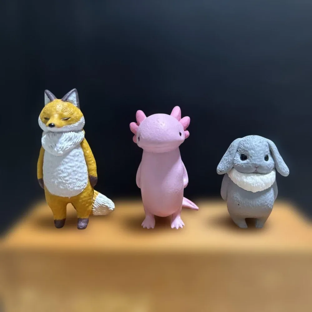 虚無 どうぶつ フィギュア 3体セット キツネ ウーパールーパー うさぎ