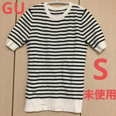 GU ボーダー 半袖ニット 未使用