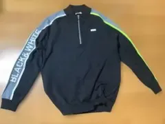 ブラックBlack&White SPORT ハーフジップ セーター ブラック L