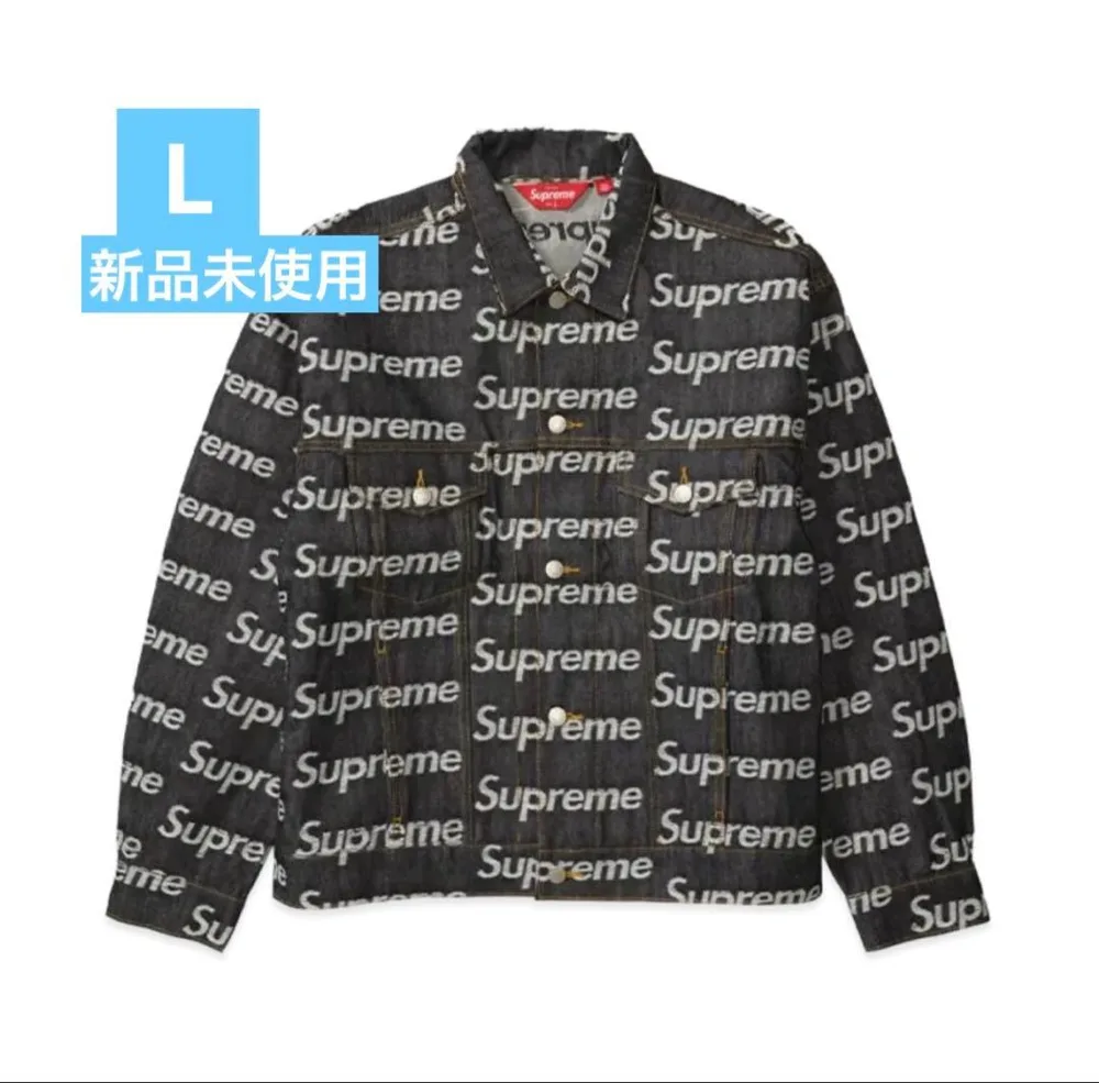 Supreme Jacquard Logos Denim Trucker L