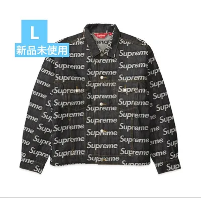 Supreme Jacquard Logos Denim Trucker L