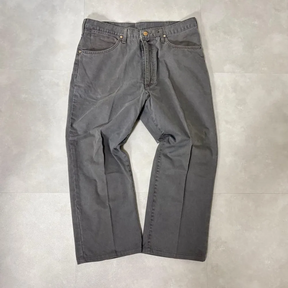 90s Wrangler ストレートデニム グレー アメカジ Y2K ストリート