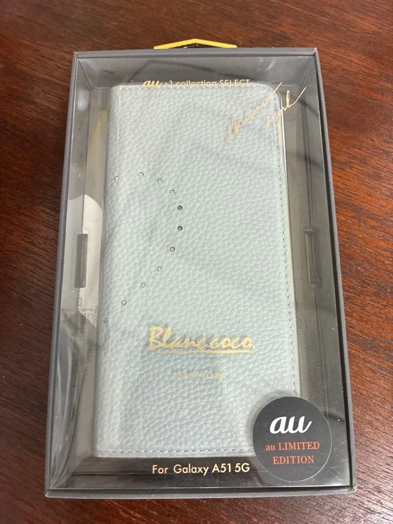 Blanccoco Galaxy A51 5G ケース 手帳型 ブルー