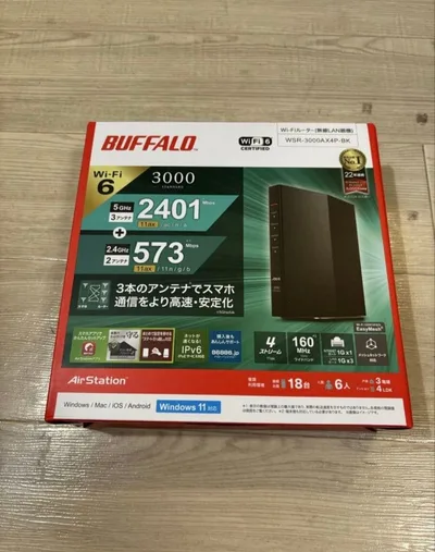 BUFFALO Wi-Fi 6 ルーター WSR-3000AX4P-BK 本体