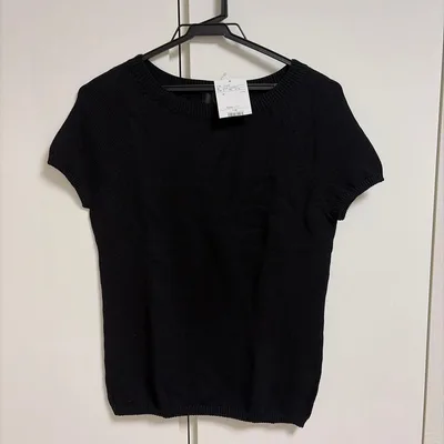 【新品】半袖ニット ブラック