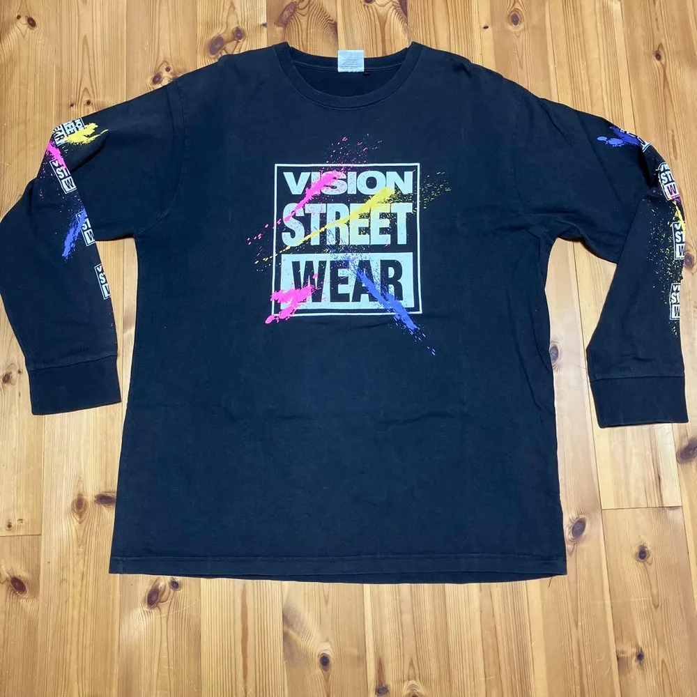 VISION STREET WEAR 長袖カットソー ブラック 4L