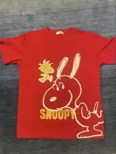 PEANUTS スヌーピー Tシャツ 赤 Lサイズ