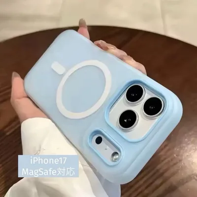 【新品未使用】iPhone17用ケース MagSafe対応 ライトブルー