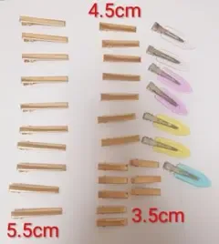 【新品】やっとこピン ゴールド 計 42個セット ヘアクリップ 資材
