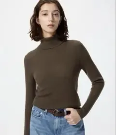 UNIQLO メリノリブタートルネックセーター