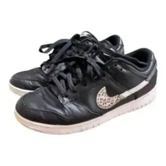 NIKE DUNK LOW レオパード柄 スウッシュ ブラック