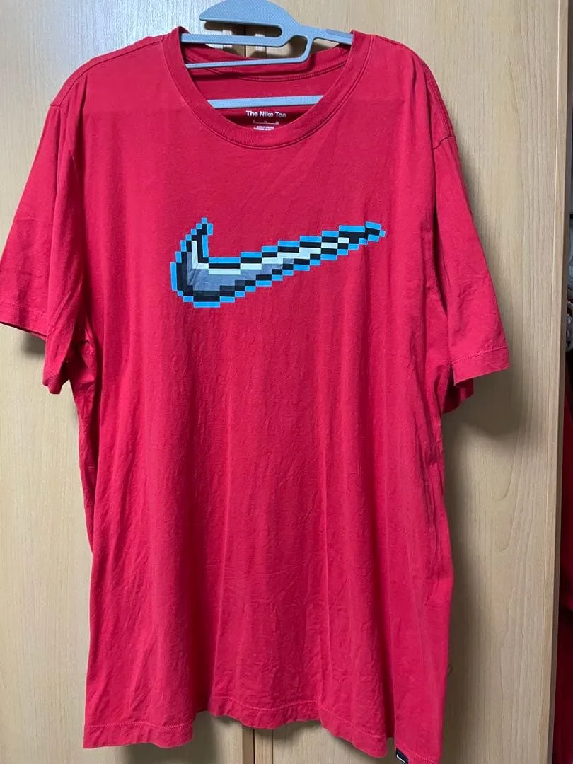 NIKE ピクセルロゴ Tシャツ レッド XL