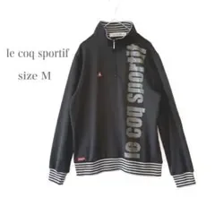 ルコックスポルティフ ゴルフ ハーフジップ 長袖 ジャージ M デサント
