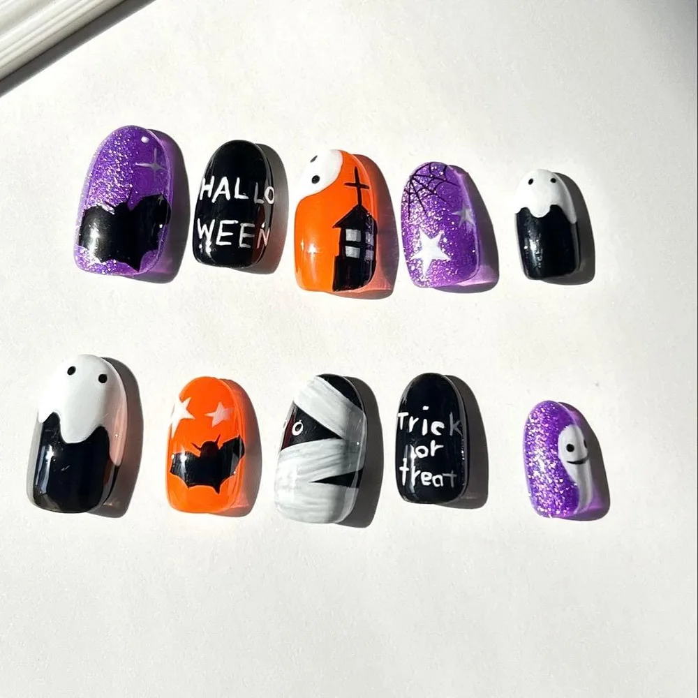 ハロウィン ネイルチップ オーバル Lサイズ