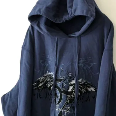 セブン SEVEN7 フェザー スウェット パーカー XL ネイビー 紺色 古着