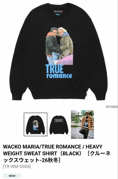 WACKO MARIA TRUE ROMANCE スウェット