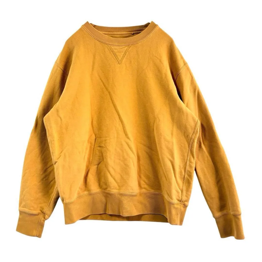 【UNIQLO】スウェットトレーナー クルーネック マスタード シンプル L