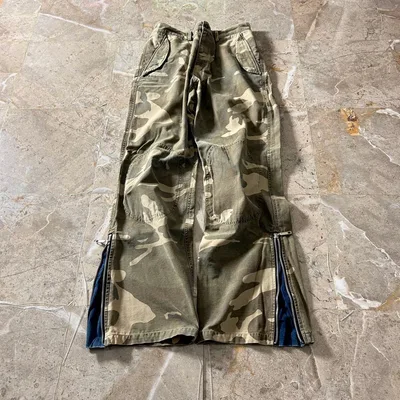 迷彩 裾ジップギミック W二ー フィールドパンツ ミリタリー M65