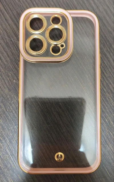 iPhone用ケース ピンク×ゴールド