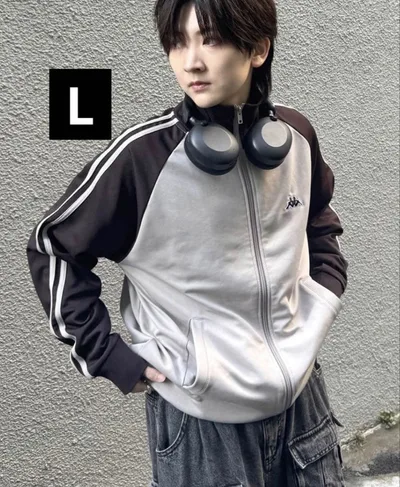 Kappa ジャージ トラックジャケット ジップアップ ベージュ L 値下げ!