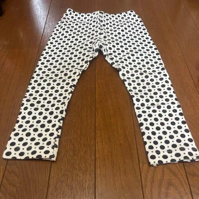 UNIQLOキッズ パンツ ドット柄 ブラック ホワイト