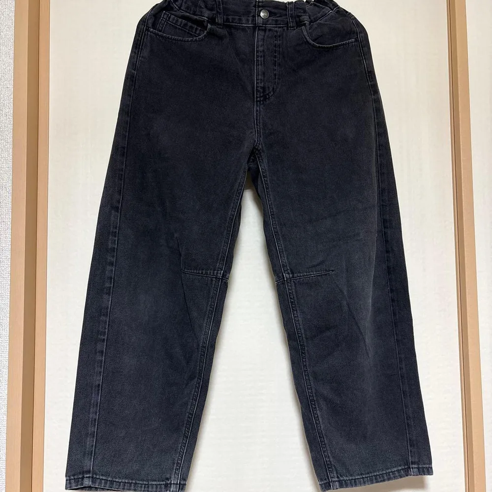 GU ブラック デニムパンツ 150cm