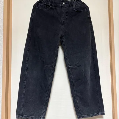 GU ブラック デニムパンツ 150cm